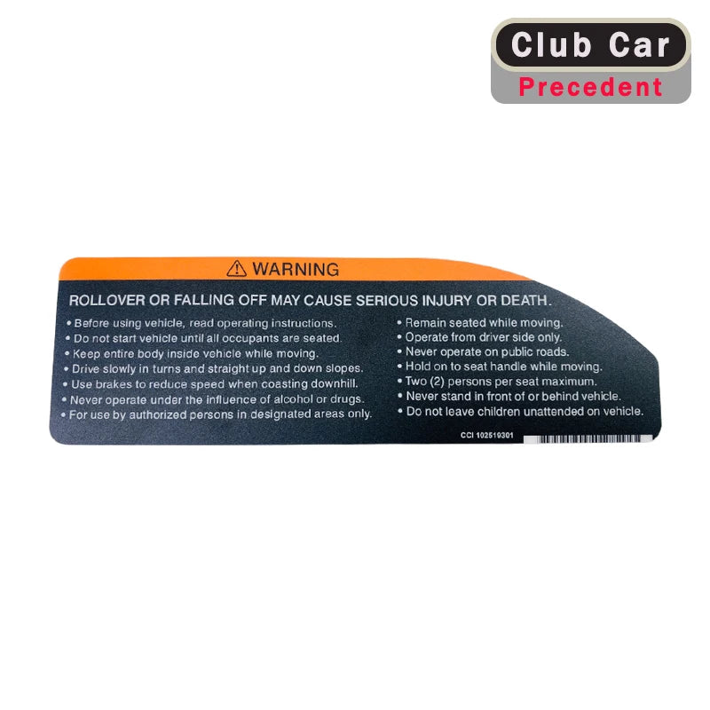Instrumentbräde-dekal – Club Car Precedent