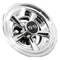 8Inch SS Golf Cart hjul navkapslar, "5 Spoke Design" för Club Car, EZGO & Yamaha