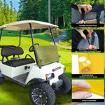 Sätesöverdrag, Svart/Gult, Set – Club Car, EZGO, Yamaha