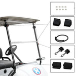 Vindrutklämmor (kit) med skruv & gummimatta – Club Car, Yamaha, EZGO