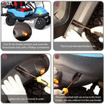 Skärmbreddare, set om 4 – Club Car DS/Precedent, Yamaha G22/G29, EZGO RXV/TXT