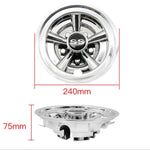 8Inch SS Golf Cart hjul navkapslar, "5 Spoke Design" för Club Car, EZGO & Yamaha