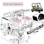 Bakre karosseritrim, set – Club Car DS