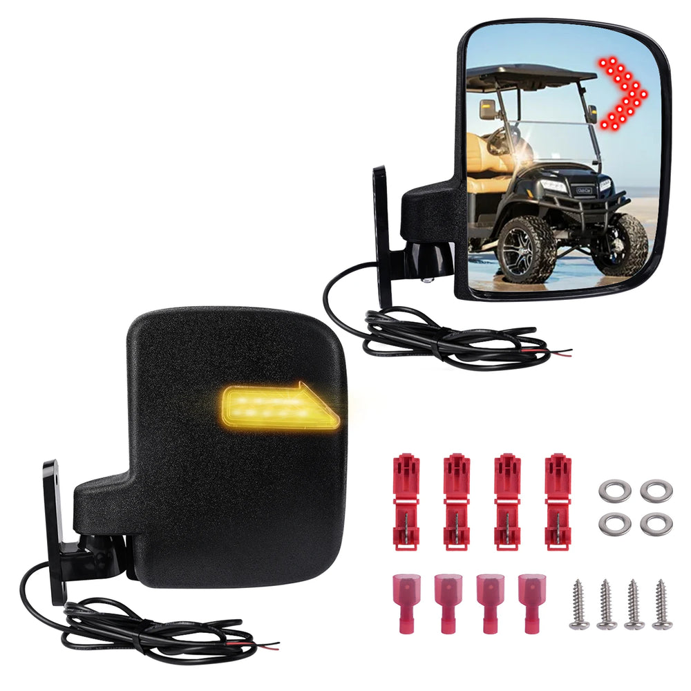 Backspeglar med blinkers för golfbil – Club Car, YAMAHA & EZGO